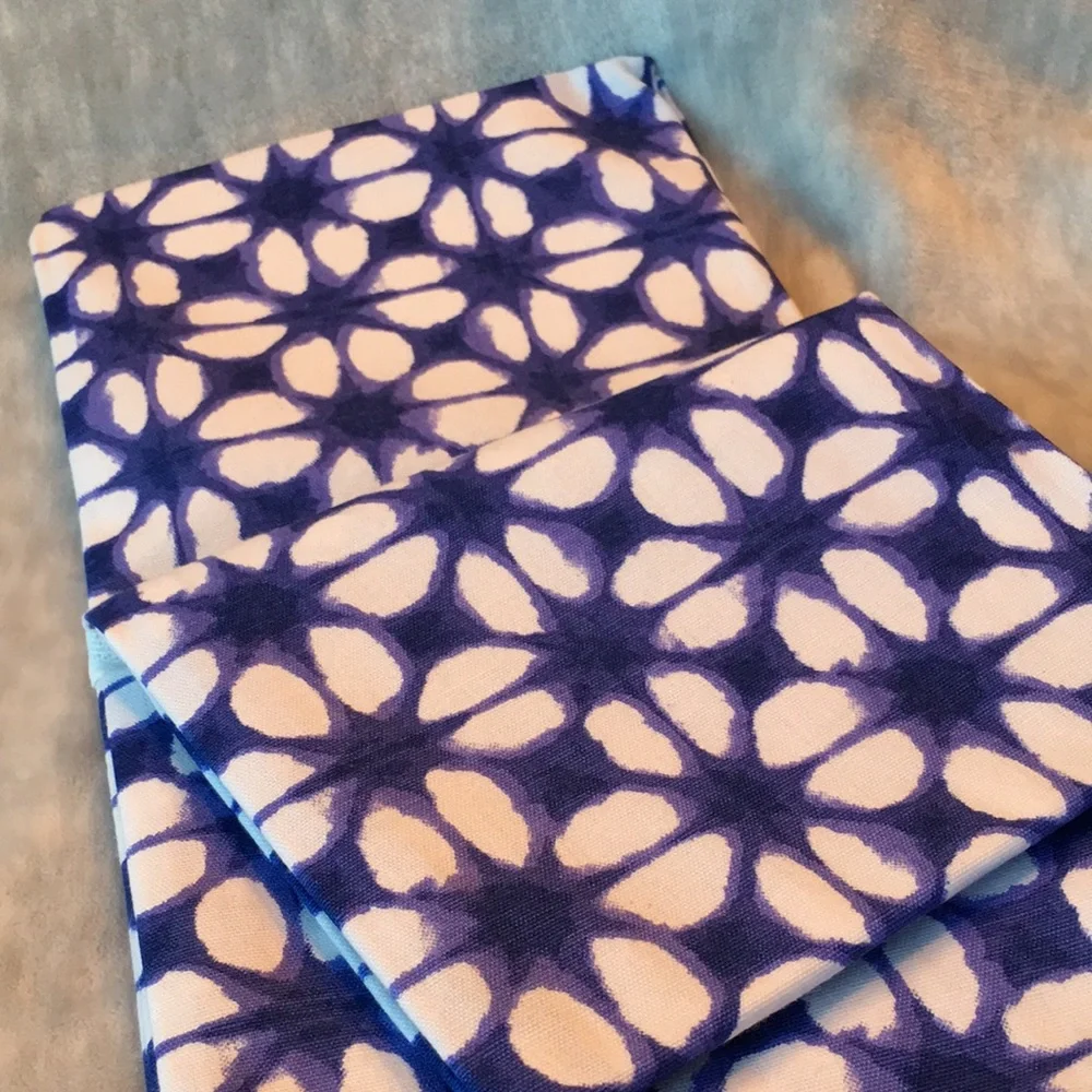 Paper Source Shibori Tea Kitchen Dish Towel Set of Two NWT Cotton 28”x 20”India